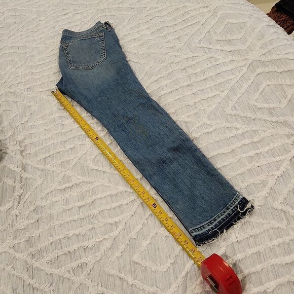 Medium wash, super soft, distressed Rag&bone skinny jeans w/distressed hem sz25! - Picture 12 of 13